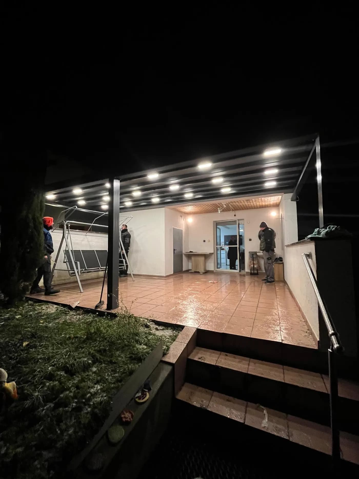 Pergola Tente uygulaması. Karlsruhe, Almanya