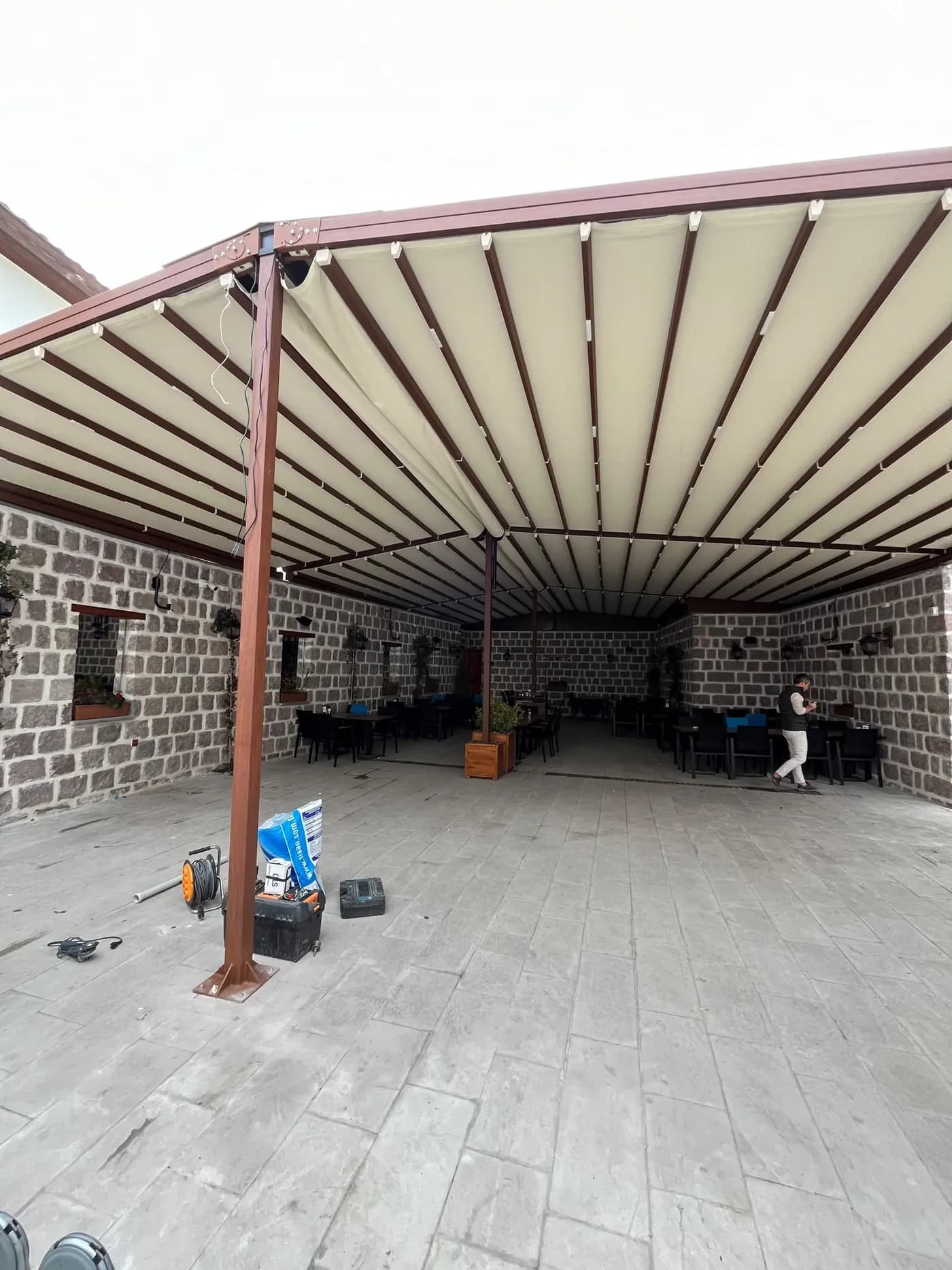 Pergola Tente uygulaması. Ulus, Ankara